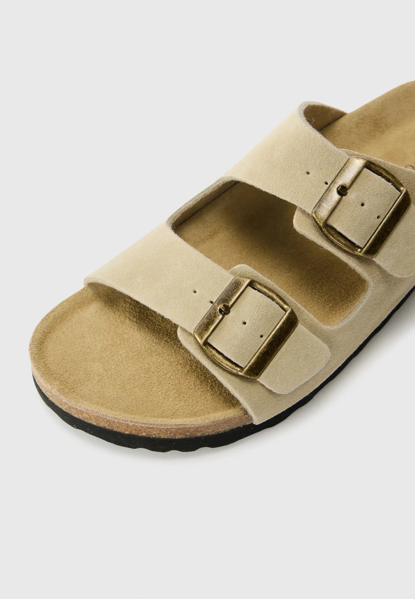 Rully Leather Sandals - Beige