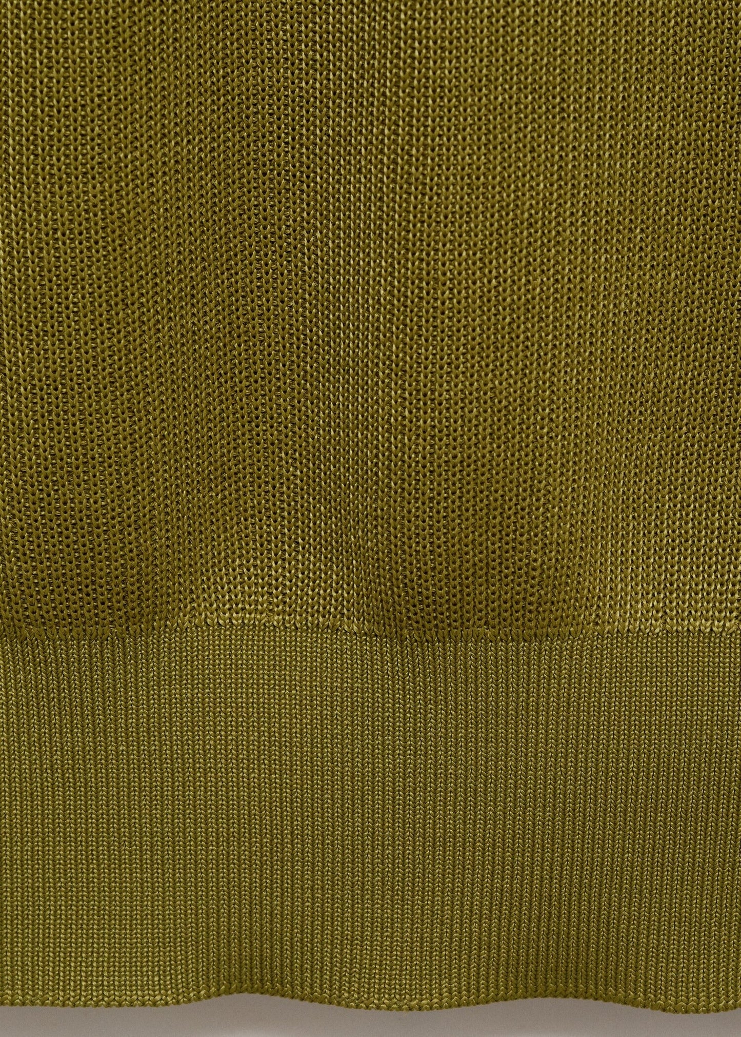 Textured Knit Polo Shirt - Green