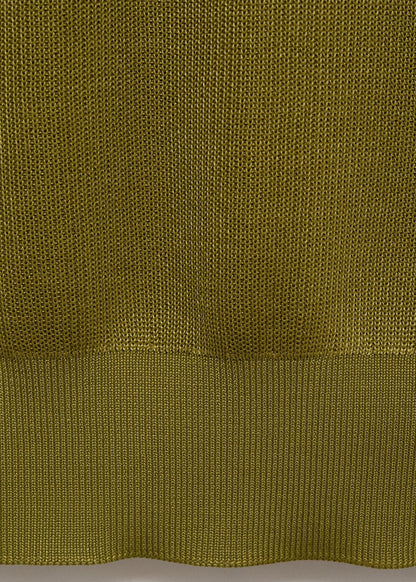 Textured Knit Polo Shirt - Green