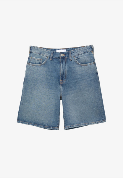 Straight Denim Shorts - Blue
